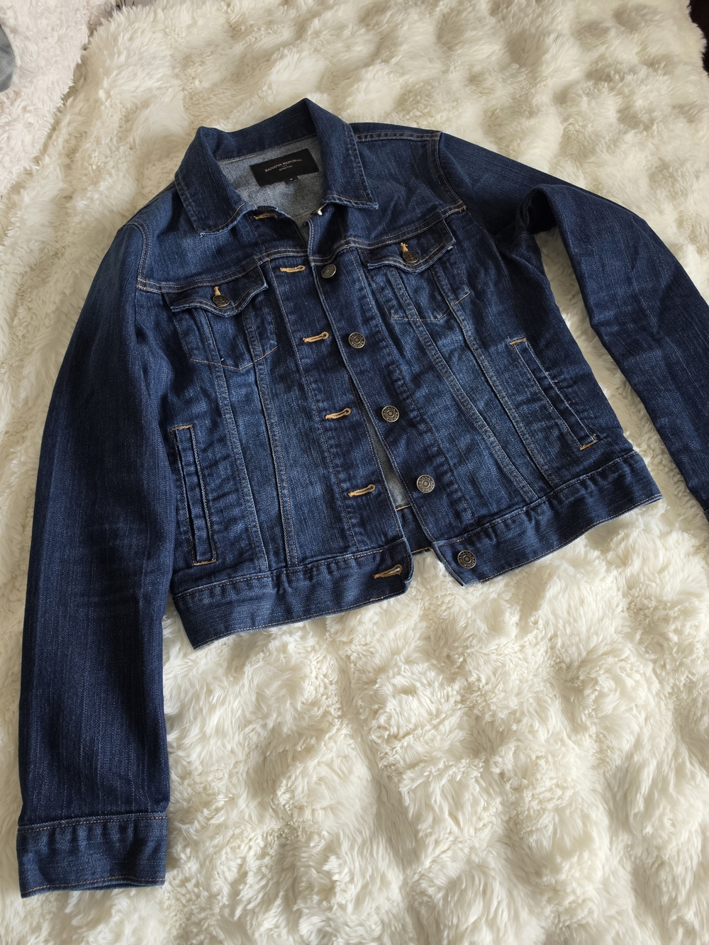 Banana Republic Dark Blue Denim Jacket - Women